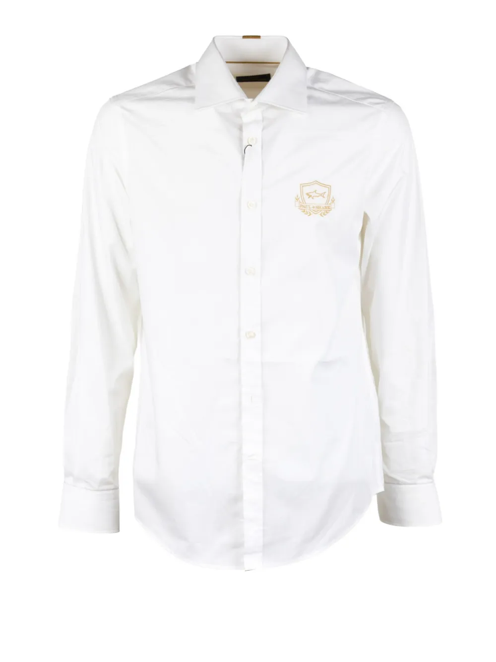 Paul & Shark logo-embroidered cotton shirt Wit