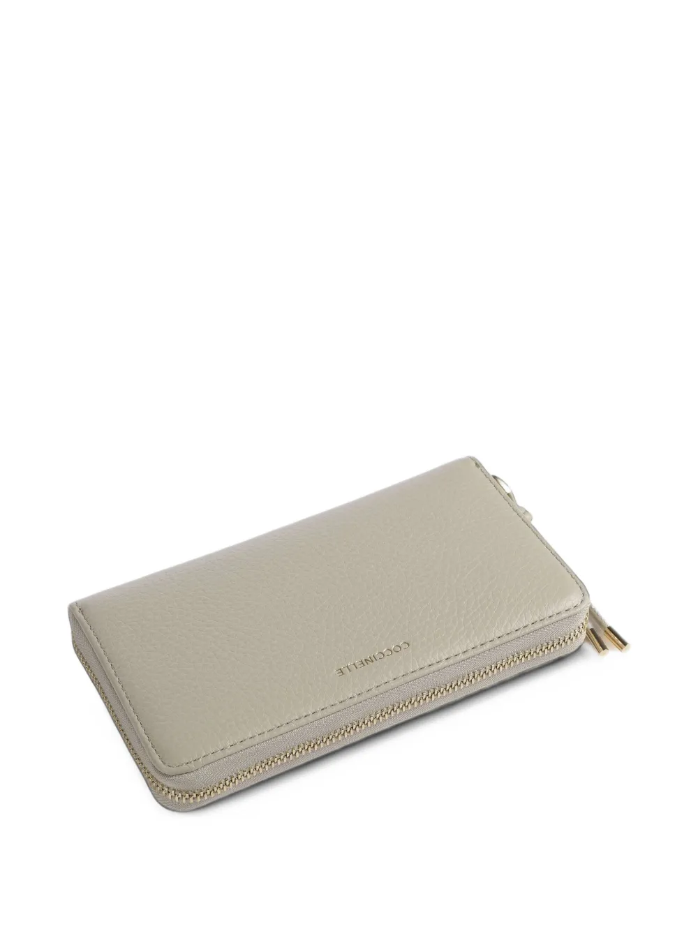 Coccinelle Pansy pebbled-texture wallet Beige