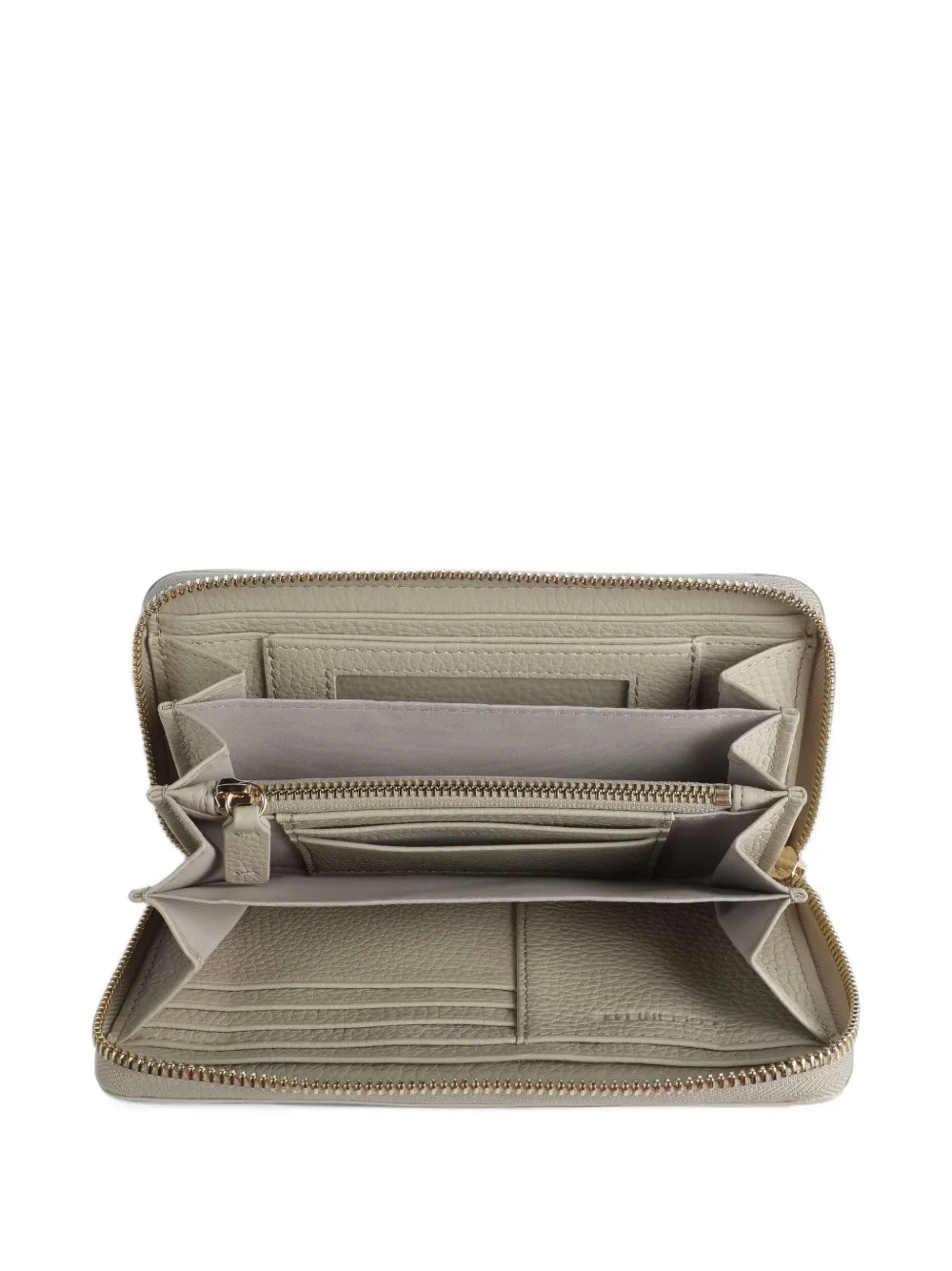 Coccinelle Pansy pebbled-texture wallet Beige