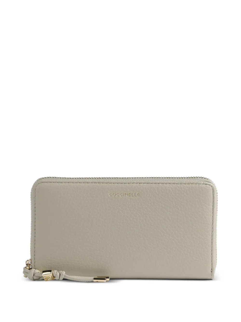 Coccinelle Pansy pebbled-texture wallet - Toni neutri
