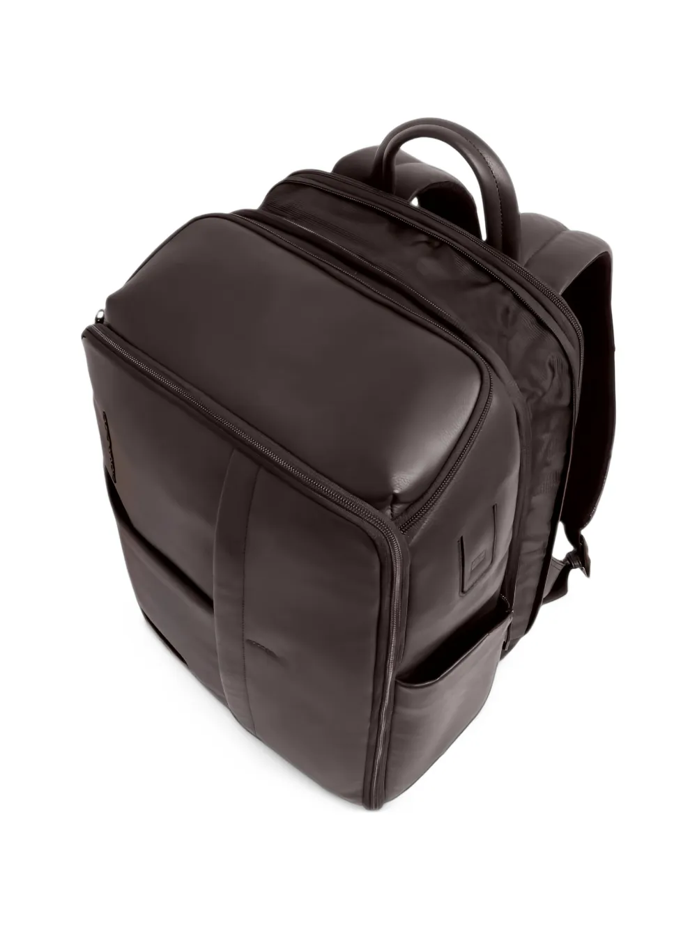 PIQUADRO 31L pebbled-leather backpack Bruin