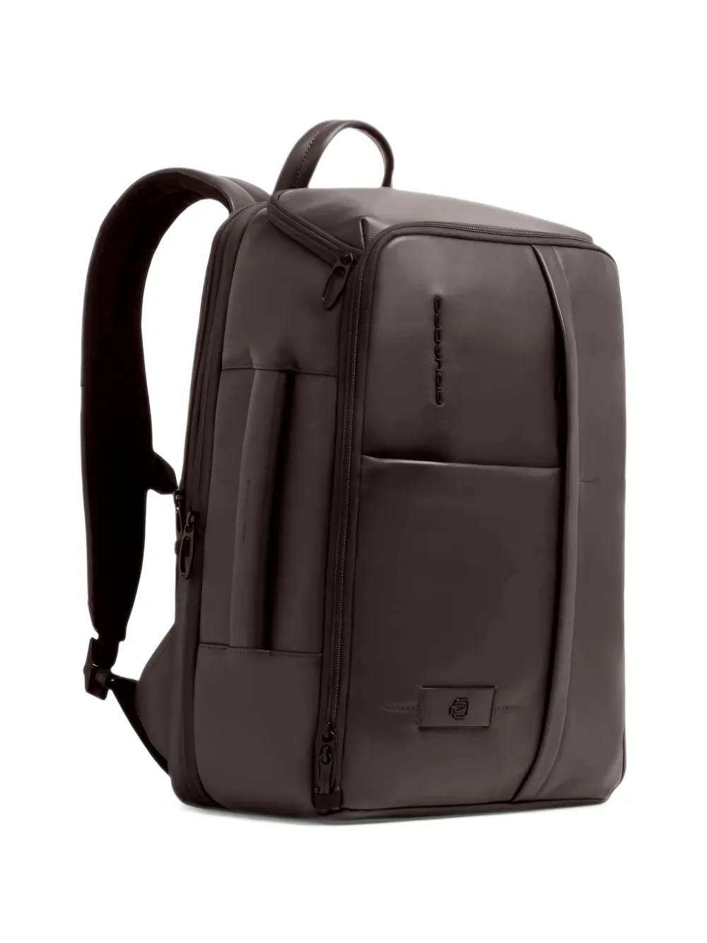 PIQUADRO 31L pebbled-leather backpack Bruin