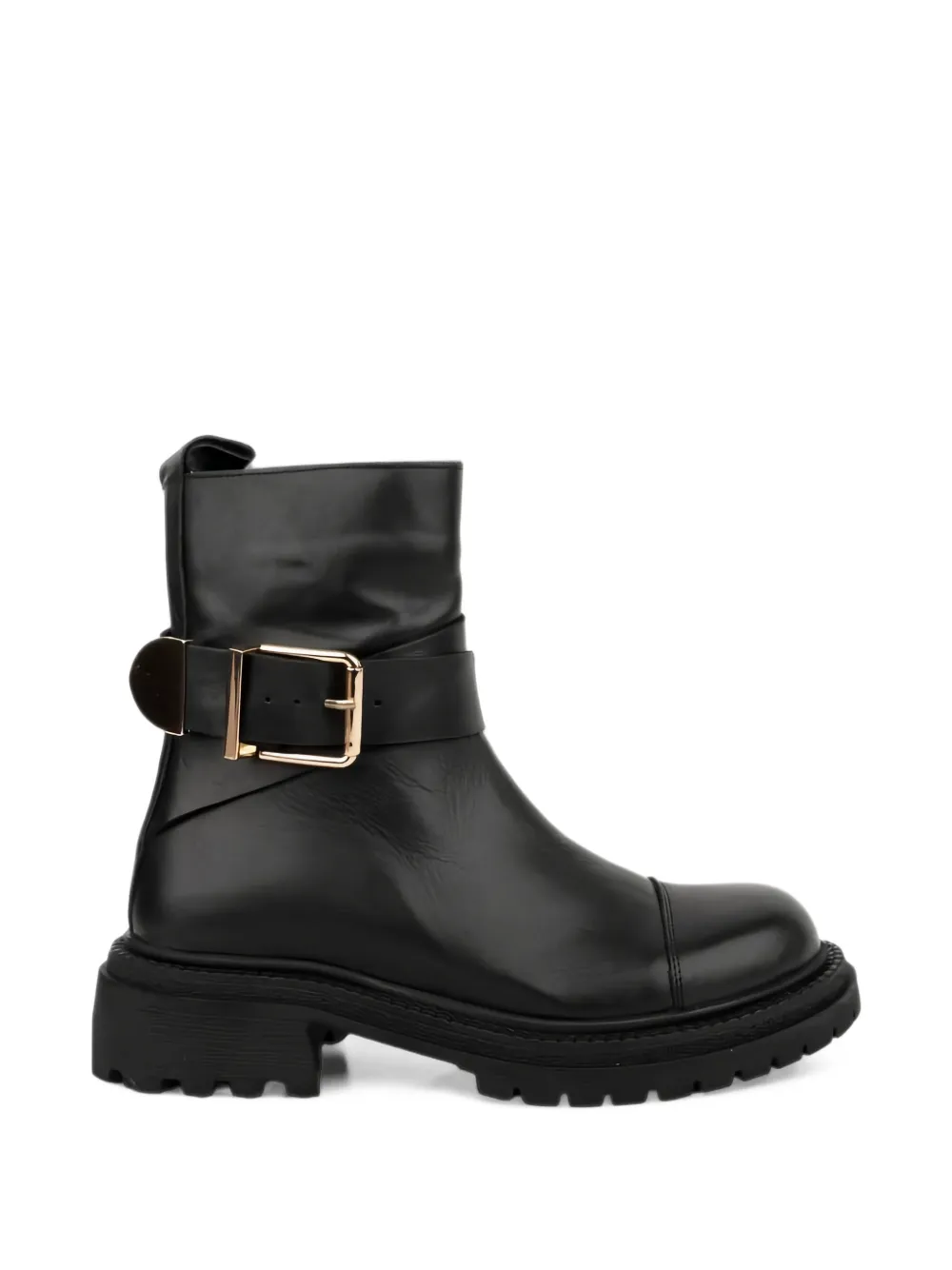 SERGIO MORETTI FIRENZE buckle-strap ankle boots - Schwarz