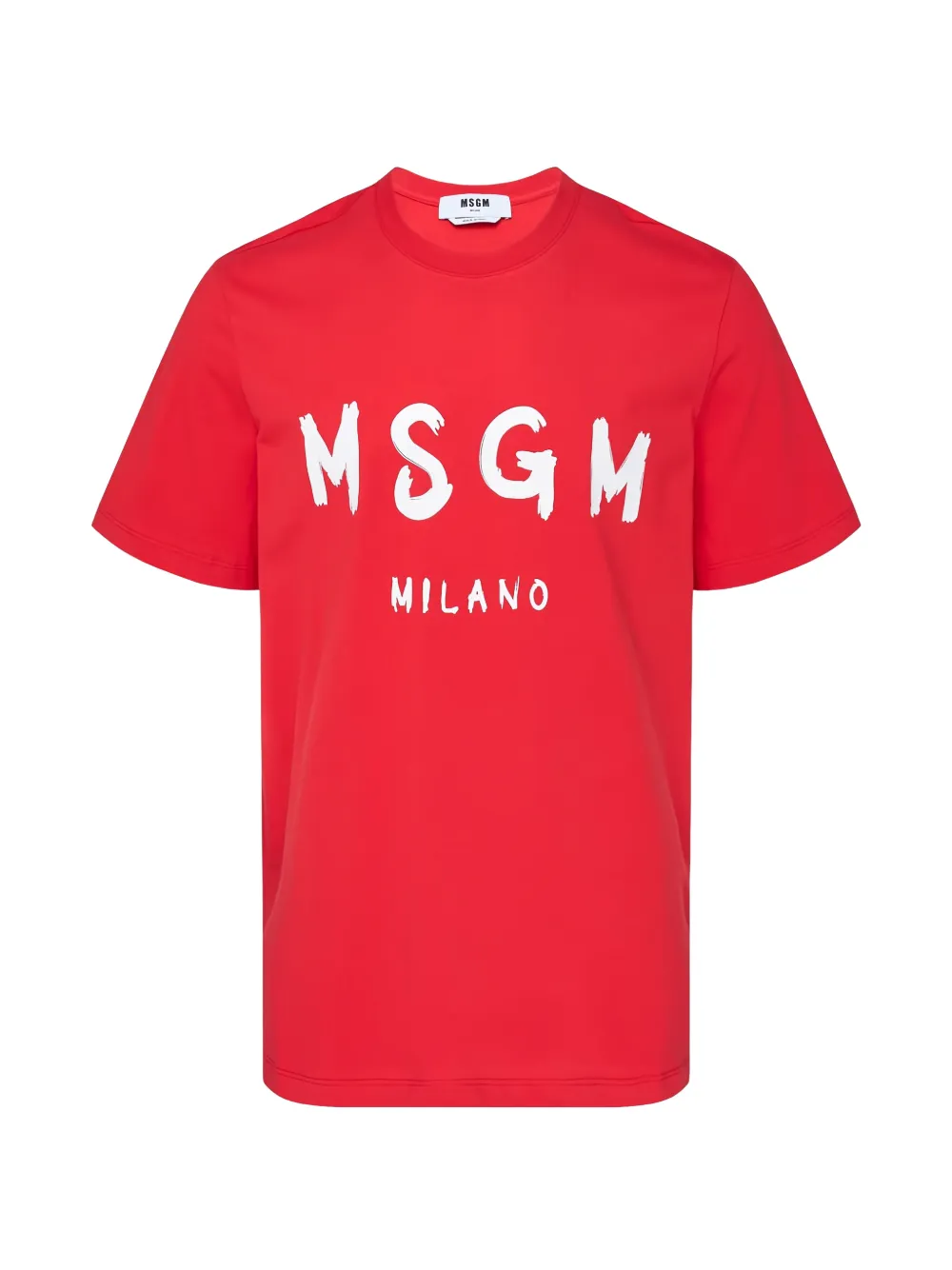 MSGM logo-print crew-neck T-shirt - Rot