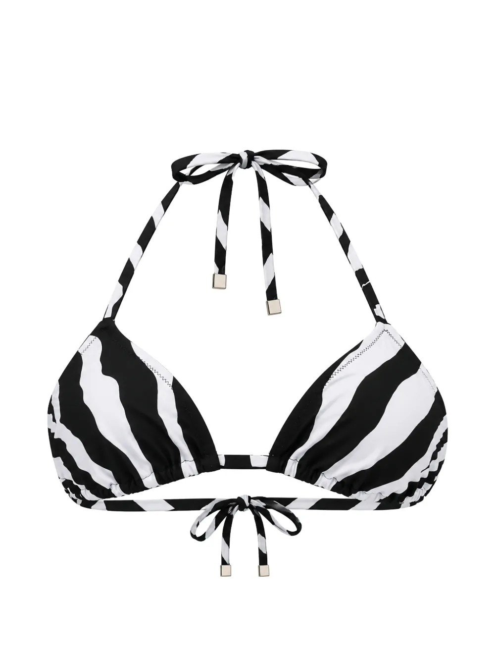 DSQUARED2 zebra-print bikini top - Schwarz