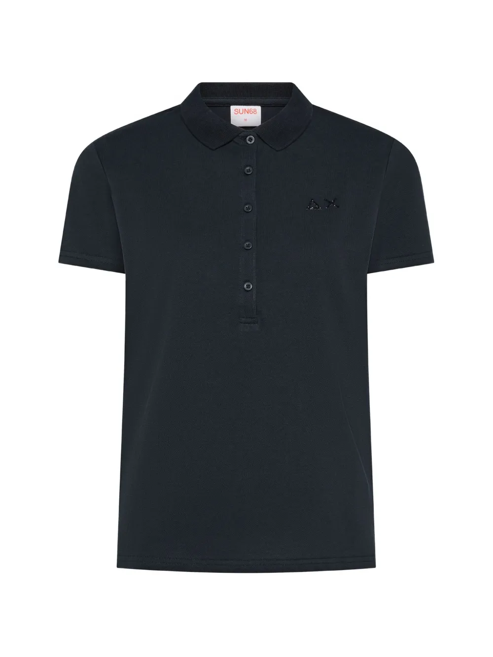 Sun68 logo-embroidered polo shirt Blauw
