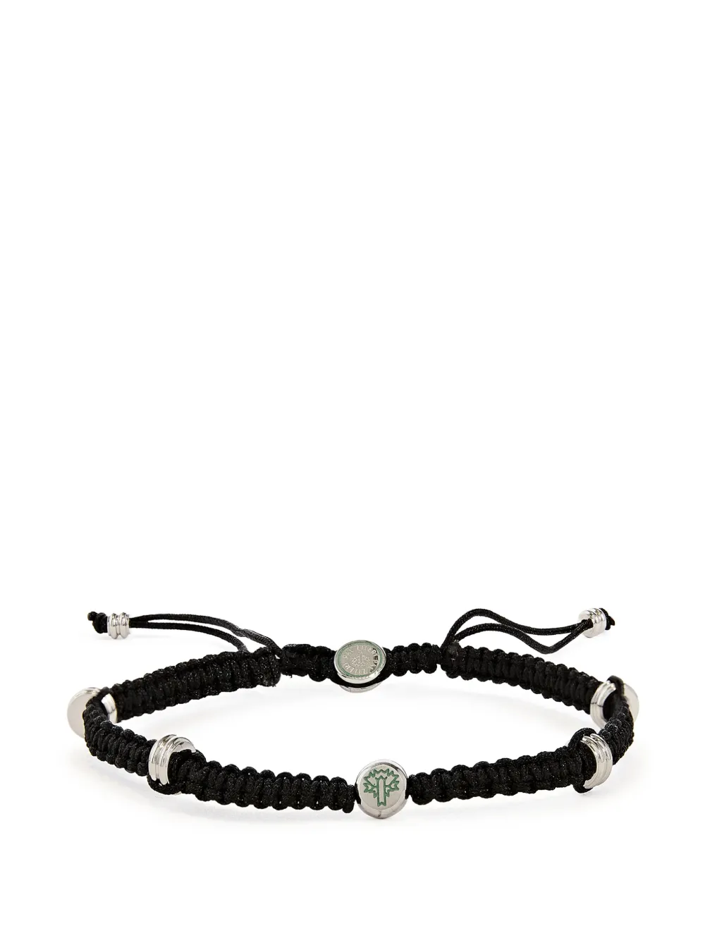 Pal Zileri macrame bead-embellished bracelet - Schwarz