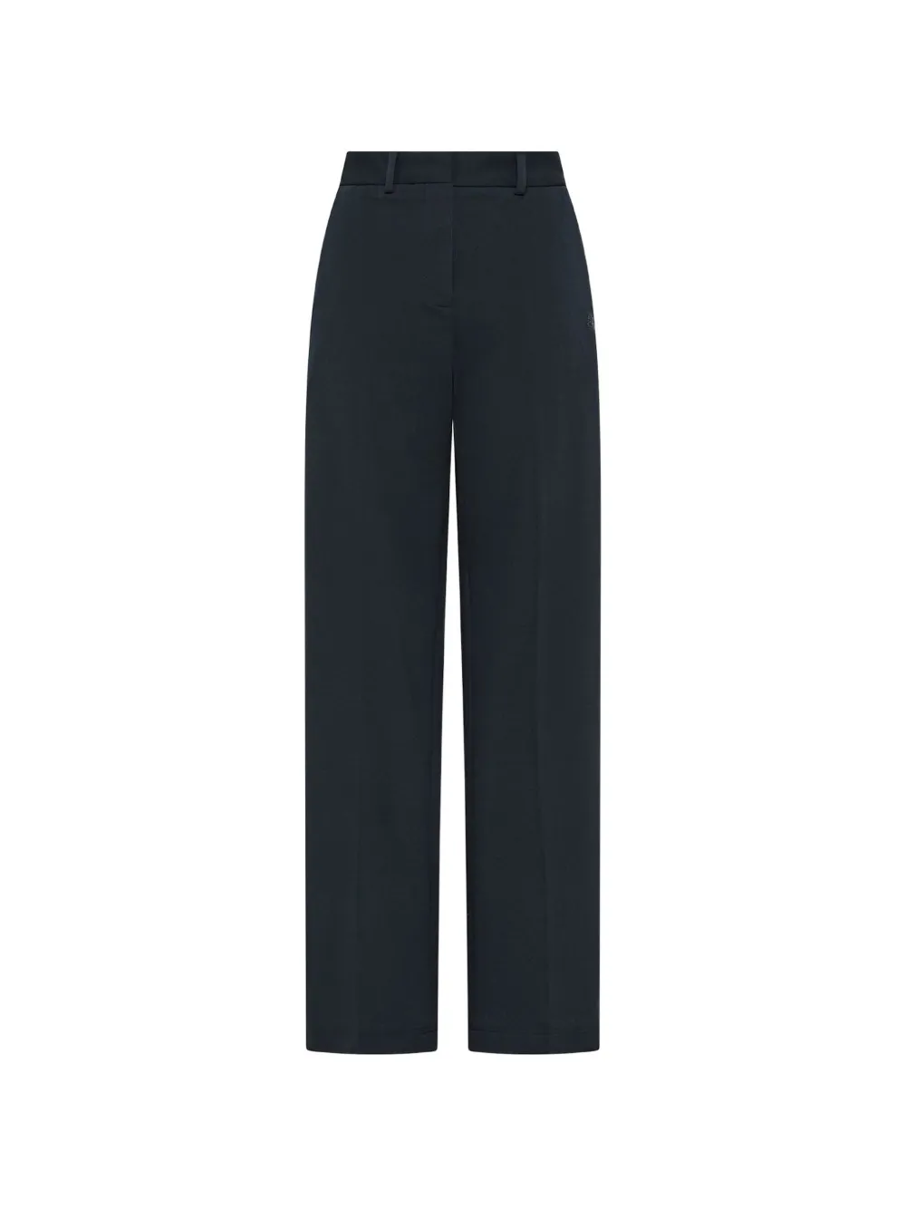 Sun68 logo-embroidered wide-leg trousers Blauw