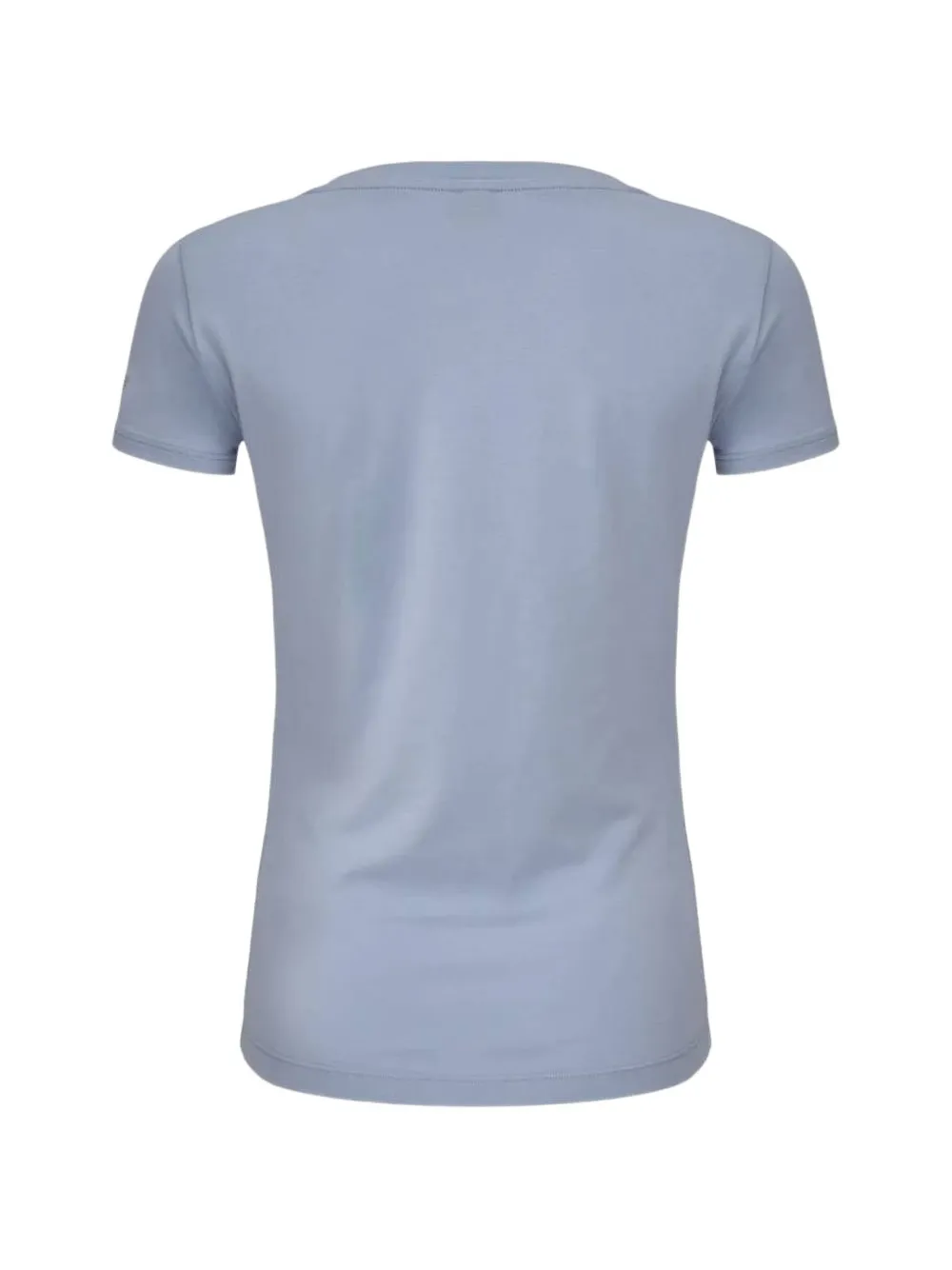 Ea7 Emporio Armani rhinestone-logo T-shirt Blauw