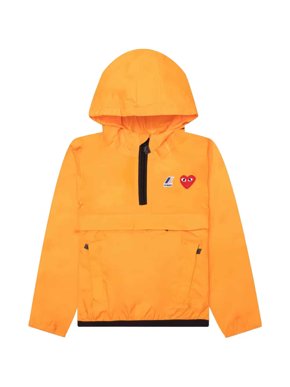 Comme Des Garçons Play Kids x K-Way heart-patch jacket Oranje