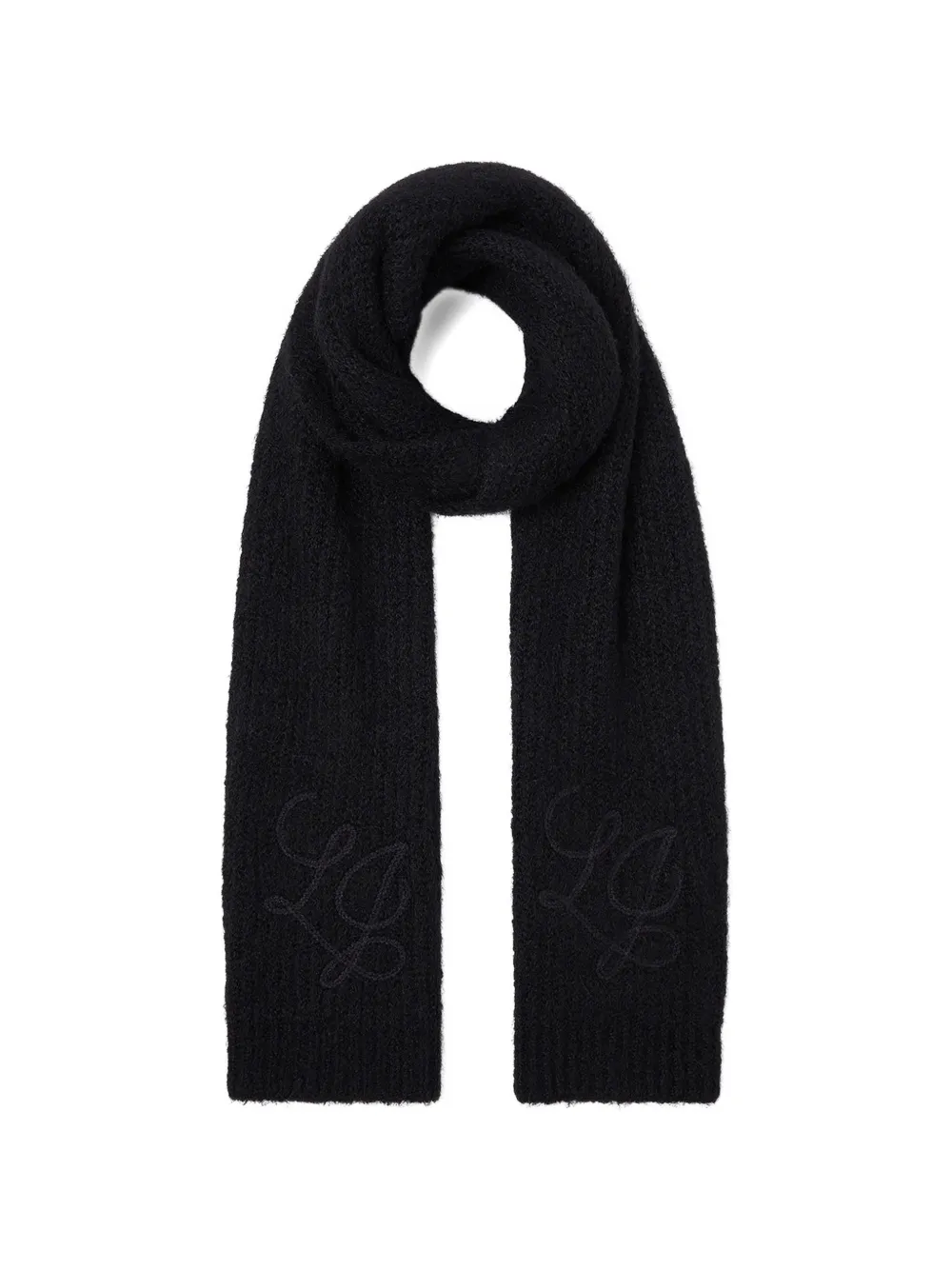 LIU JO scarf in a wool blend Zwart