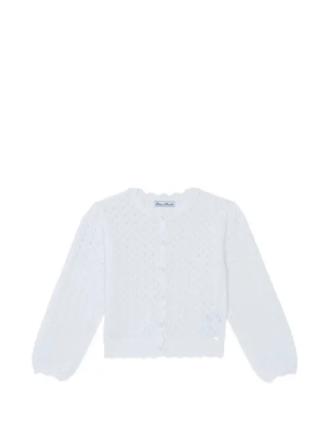 Tartine Et Chocolat pointelle-knit scalloped-edge cardigan