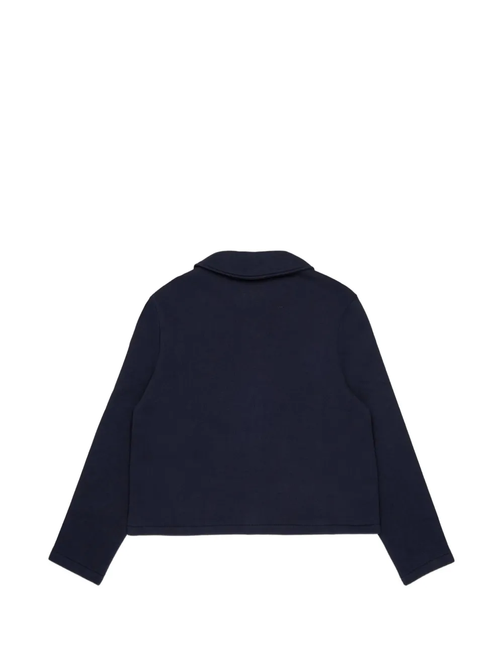 Marni Kids logo-print Peter Pan-collar sweatshirt Blauw