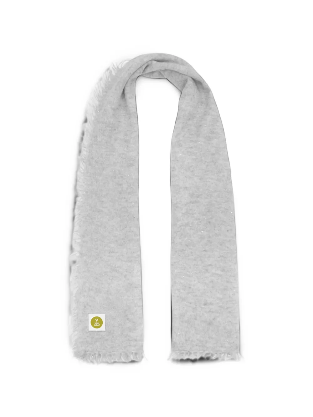 V VON GOAT medium sequin-embellished frayed scarf - Grigio