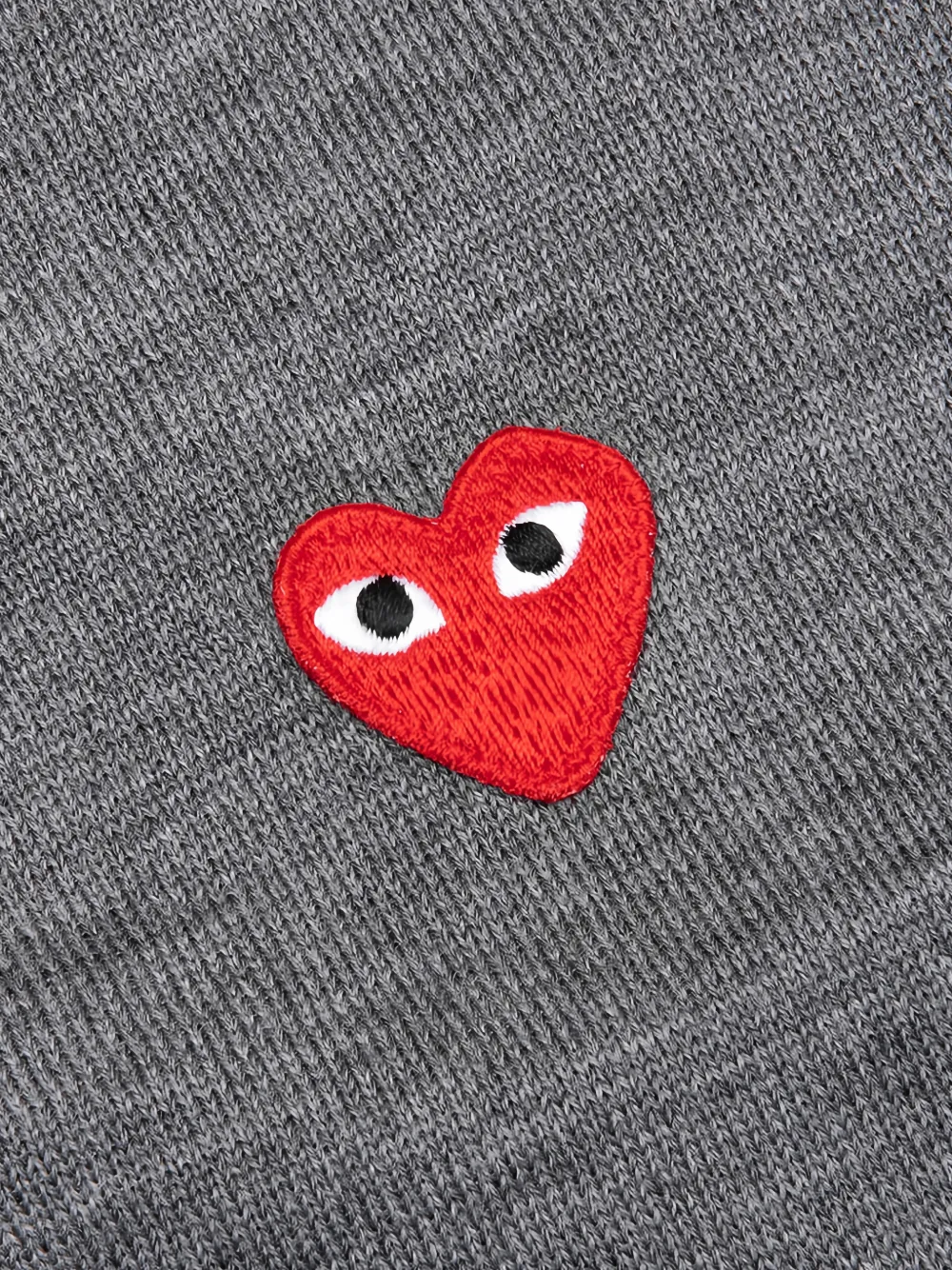 Comme Des Garçons heart-patch short-sleeve cardigan Grijs