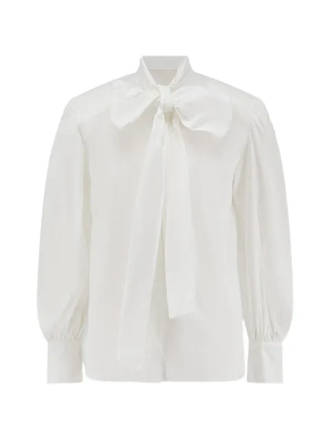 ACTUALEE bow puff-sleeve blouse