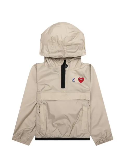 Comme Des Garçons Play Kids x K-Way heart-patch hooded jacket