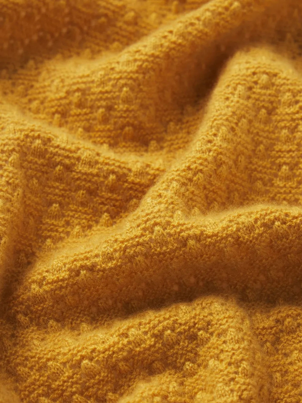 FRAME Honeycomb pointelle-knit polo shirt Geel