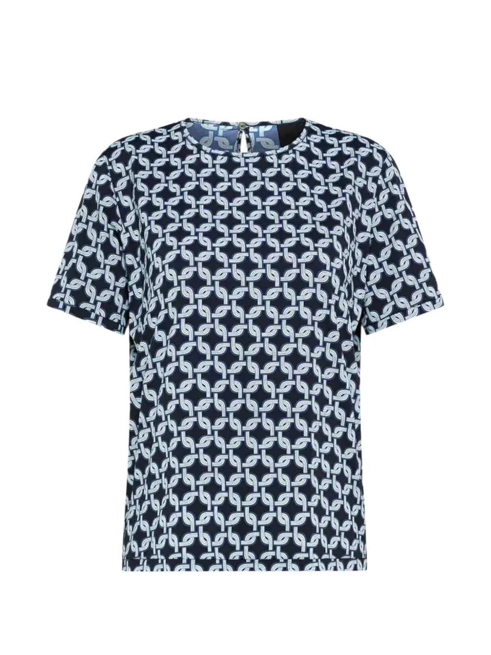 RRD geometric-print short-sleeve top - Blu