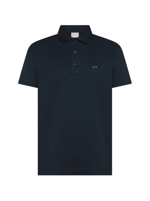 Sun68 logo-embroidered cotton polo shirt