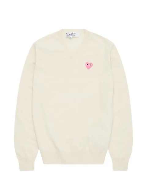 Comme Des Garçons Play heart-patch V-neck sweater