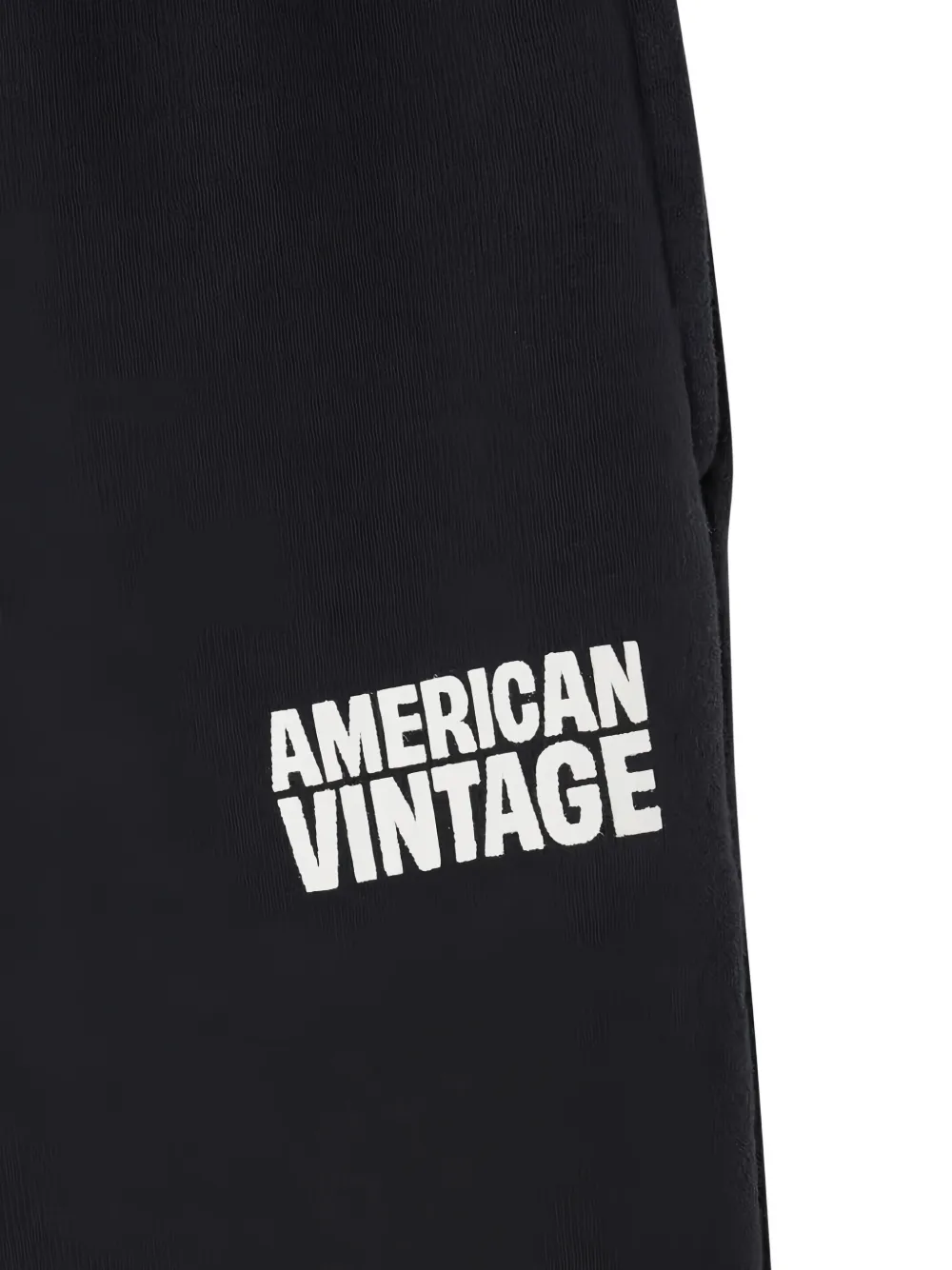 American Vintage Kids Ykobow logo-print track pants Zwart
