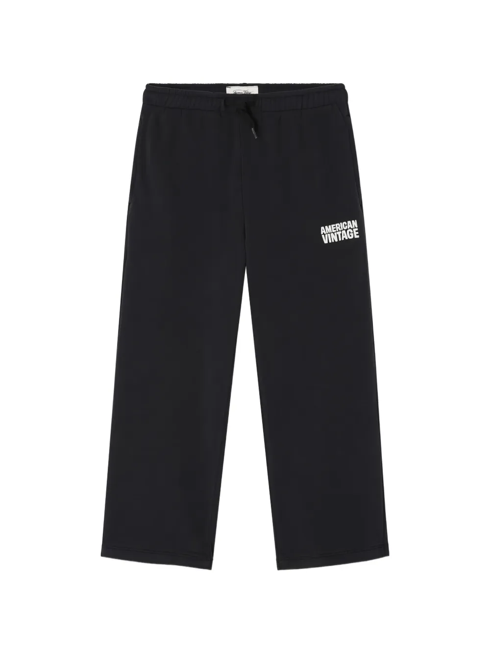 American Vintage Kids Ykobow logo-print track pants Zwart