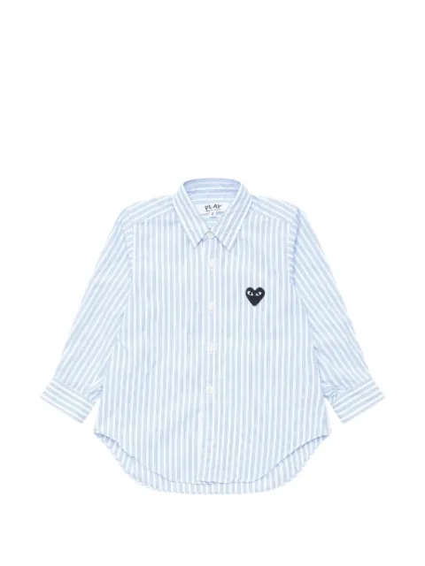 Comme Des Garçons Play Kids heart-patch striped shirt