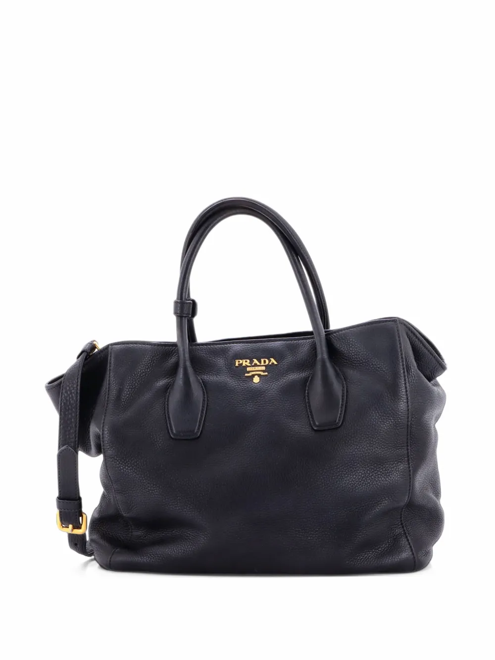 Prada Pre-Owned Convertible Shopping Vitello Daino Medium tote bag - Nero
