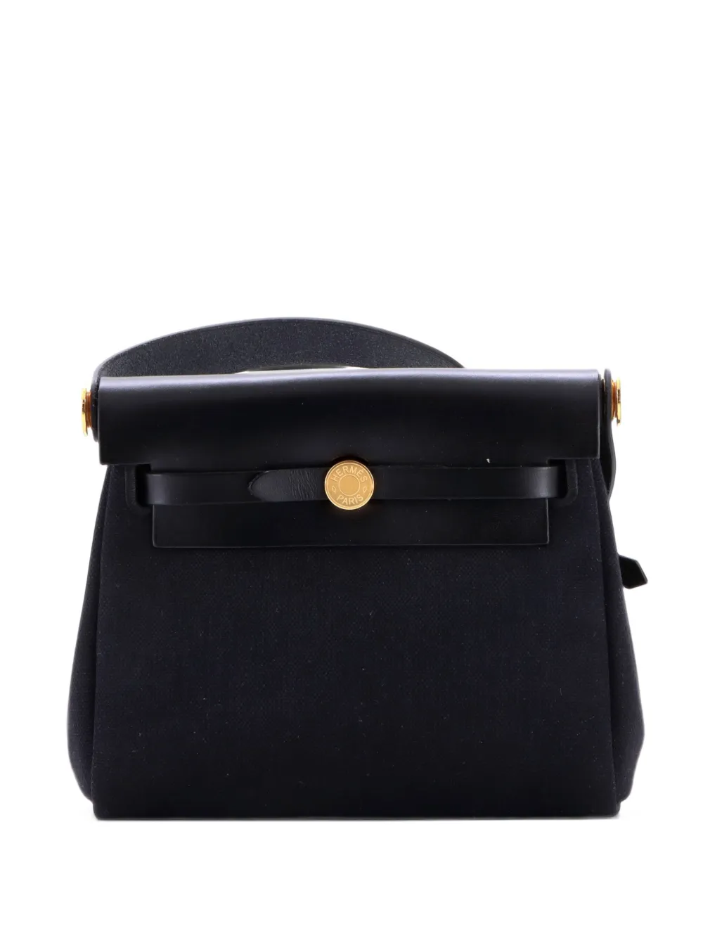 Hermès Pre-Owned Herbag Zip Toile and Leather 20 shoulder bag - Schwarz