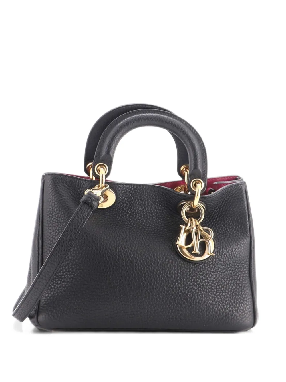 Christian Dior Pre-Owned Diorissimo Tote Pebbled Leather Mini shoulder bag - Nero