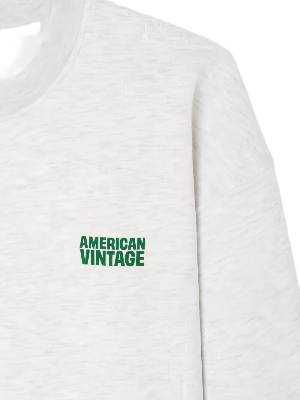 American Vintage Baptown logo-print sweater Grijs