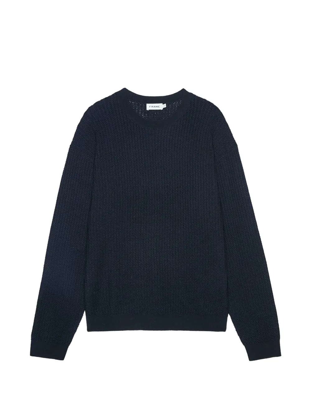 FRAME waffle-knit crew-neck sweater Blauw
