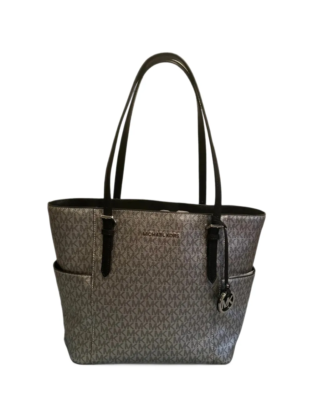 Michael Kors logo-monogram canvas tote bag - Gold