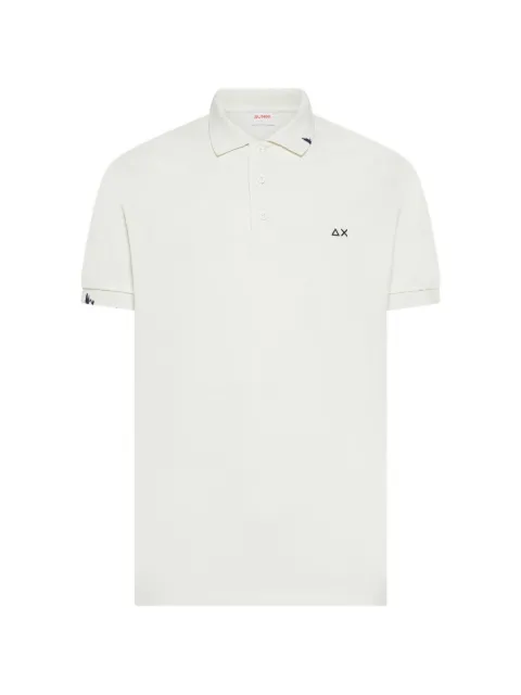 Sun68 logo-embroidered cotton polo shirt
