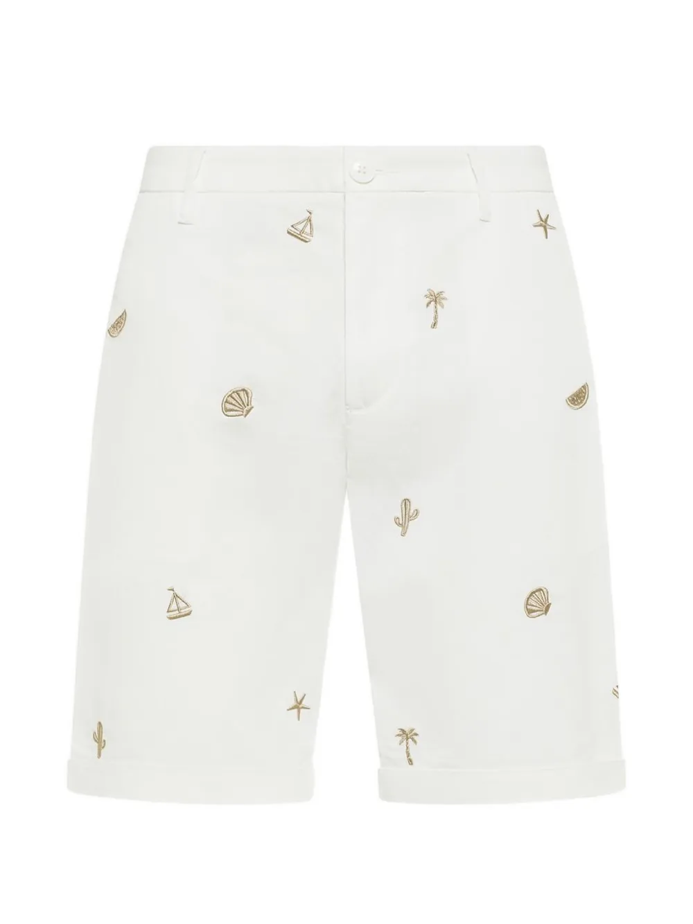 Sun68 embroidered cotton shorts Wit
