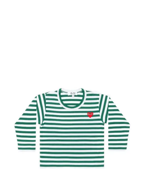 Comme Des Garçons Play Kids striped long-sleeve T-shirt