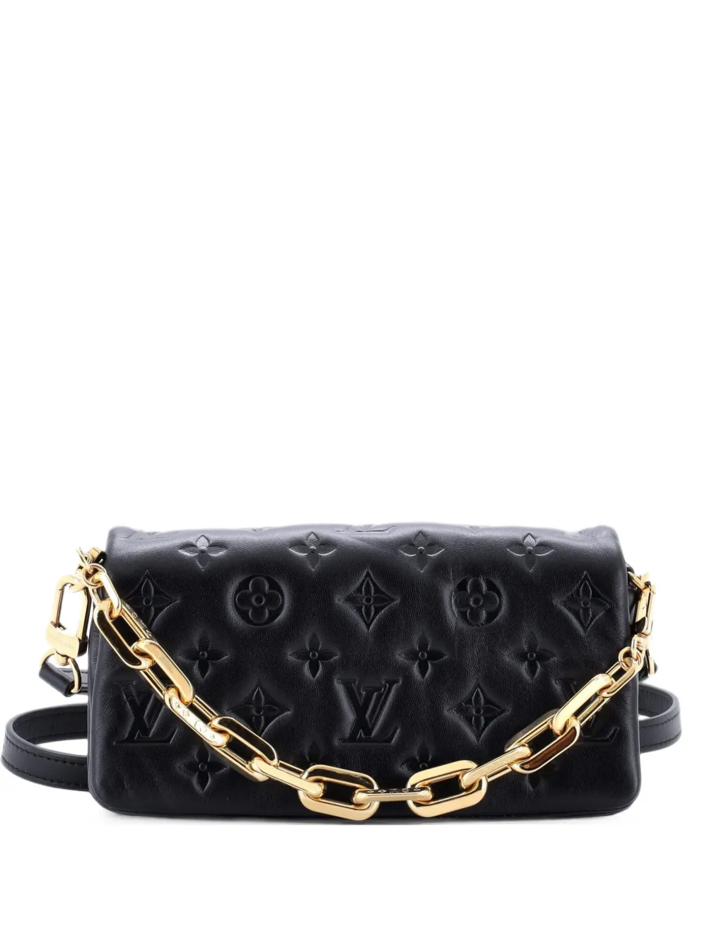 Louis Vuitton Pre-Owned Convertible Coussin Pochette Monogram Embossed Lambskin shoulder bag - Nero