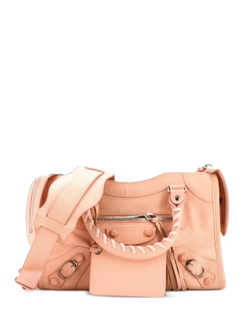 Balenciaga Pre-Owned City Rubber Studs Bag Leather Mini satchel - Nude