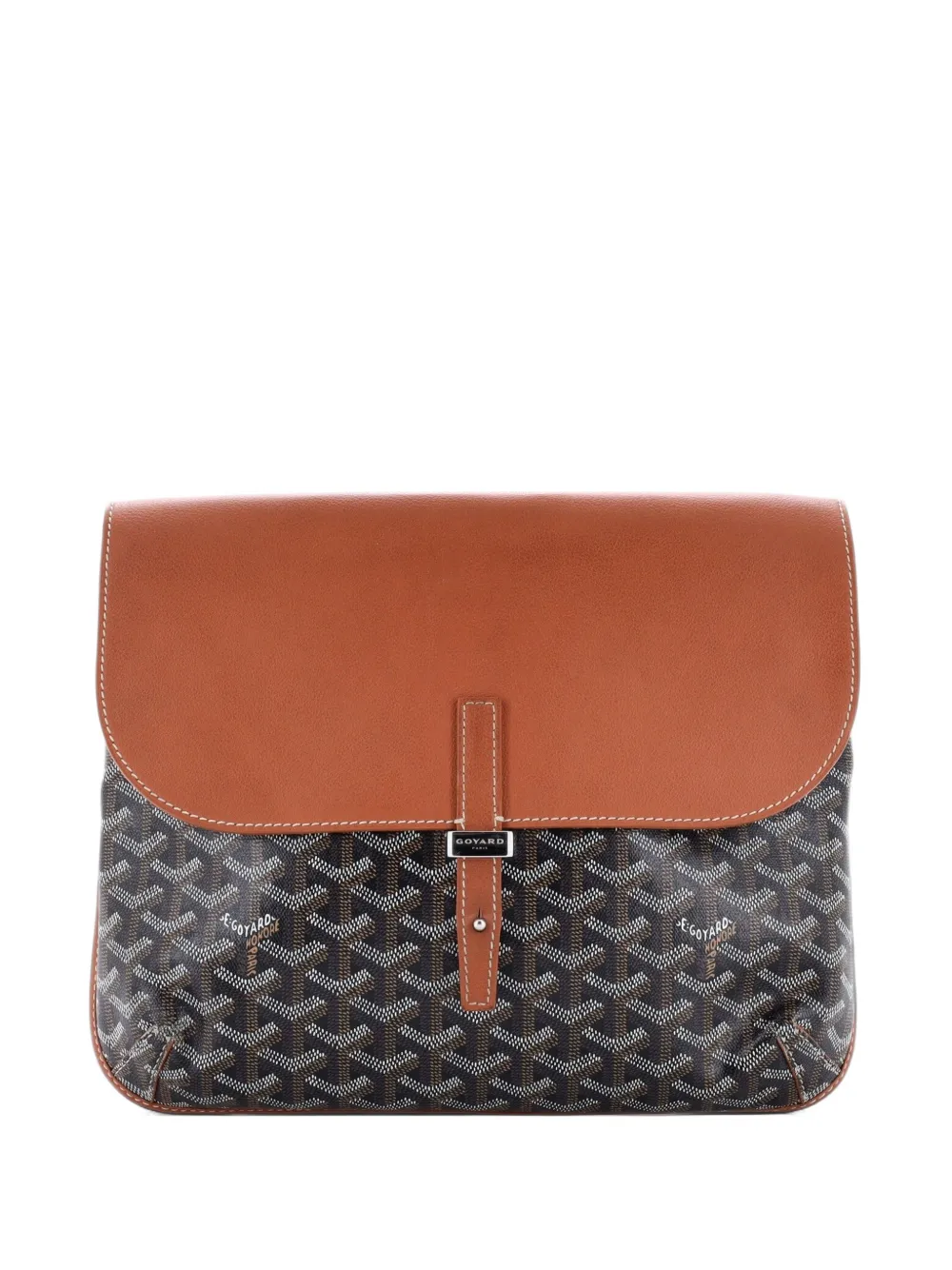 Goyard Pre-Owned Coursier Messenger Bag Coated Canvas and Leather crossbody bag - Braun