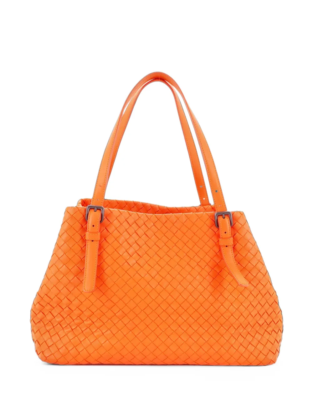 Bottega Veneta Pre-Owned A-Shape Intrecciato Nappa Medium tote bag - Orange