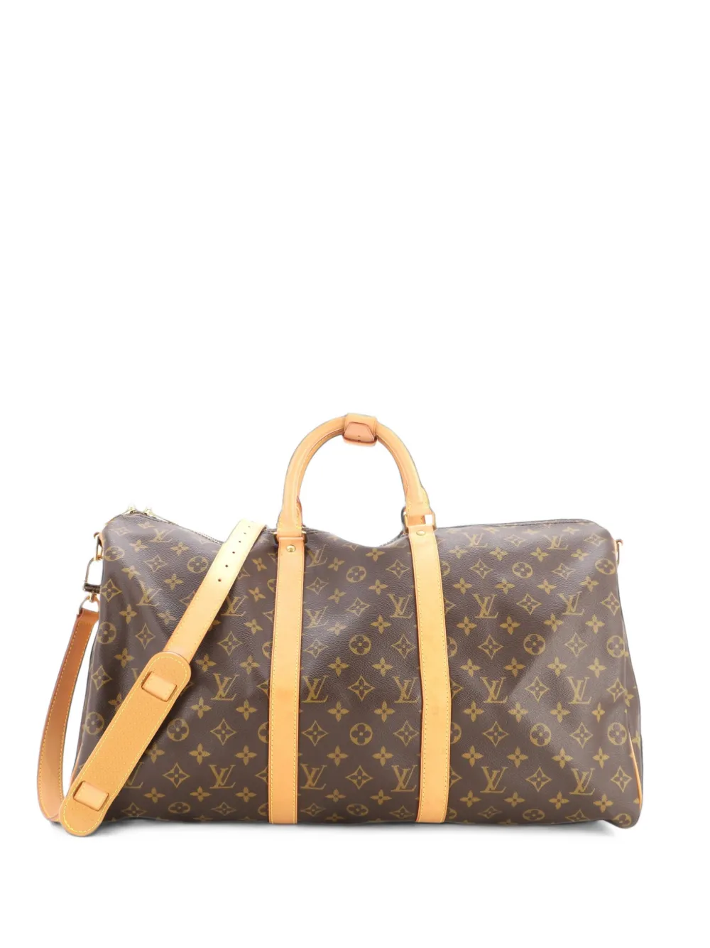 Louis Vuitton Pre-Owned Keepall Bandouliere Bag Monogram Canvas 50 travel bag - Braun