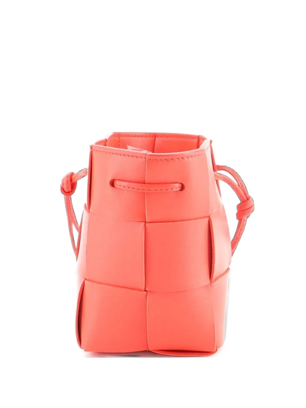 Bottega Veneta Pre-Owned Cassette Maxi Intrecciato Leather Mini bucket bag - Red