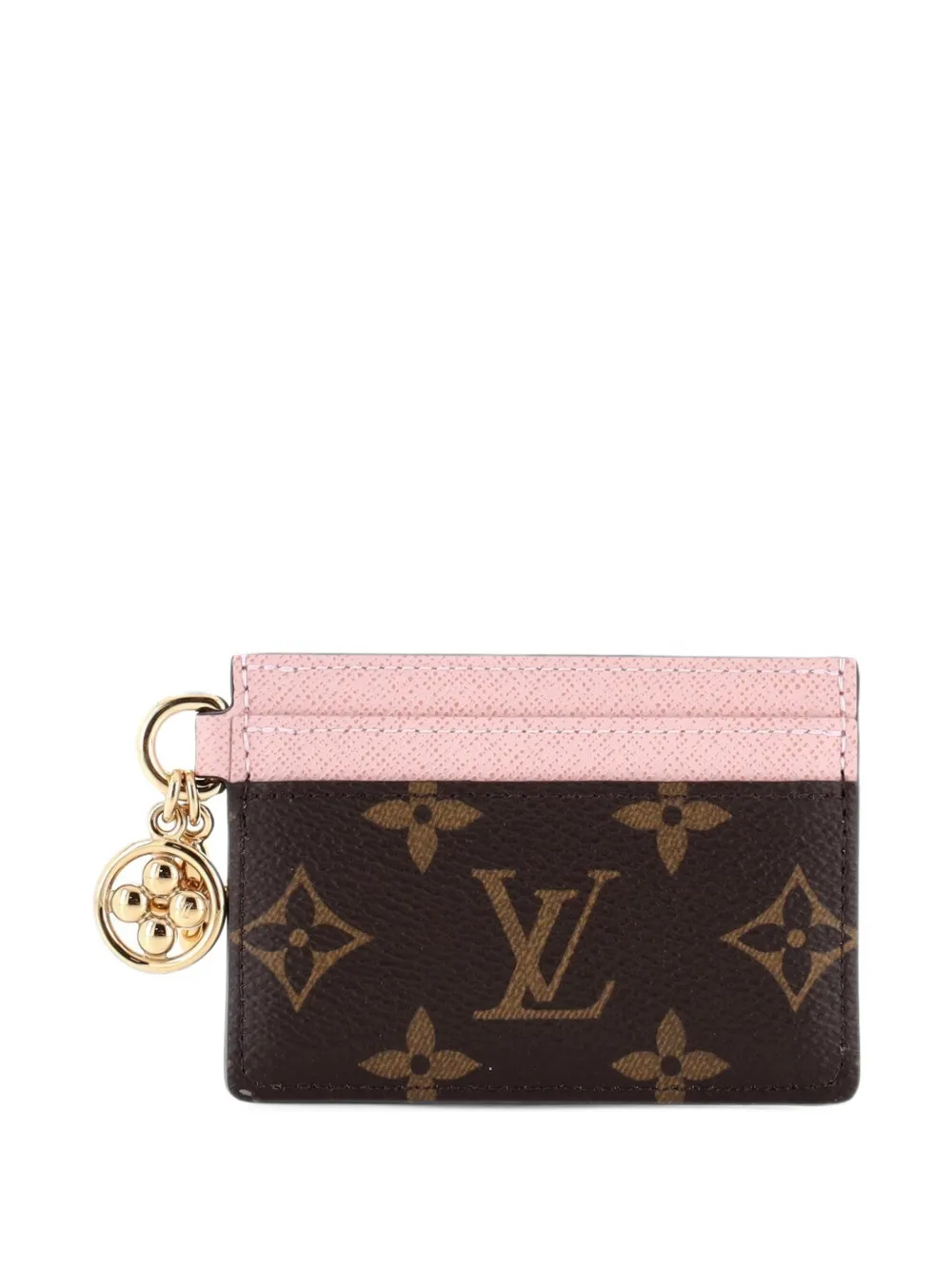 Louis Vuitton Pre-Owned LV Charms Monogram Canvas and Leather card holder - Braun