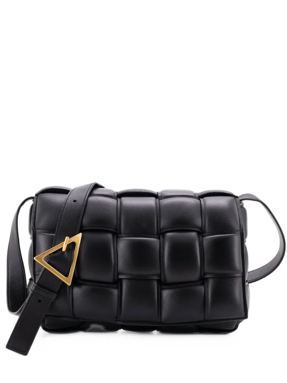 Bottega Veneta Pre-Owned Cassette Padded Maxi Intrecciato Leather crossbody bag - Schwarz