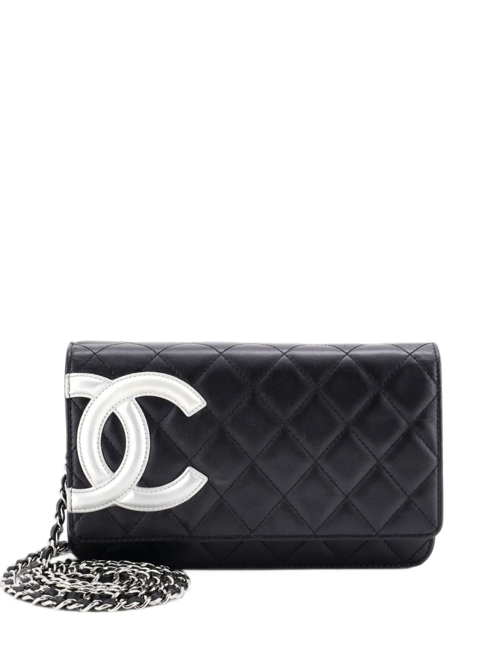 CHANEL Pre-Owned Cambon Wallet on Chain Quilted Leather crossbody bag - Schwarz