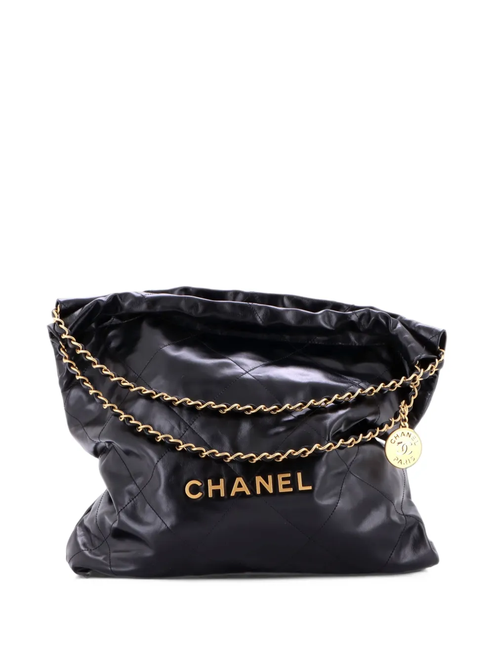 CHANEL Pre-Owned 22 Chain Quilted Calfskin Medium hobo bag - Schwarz