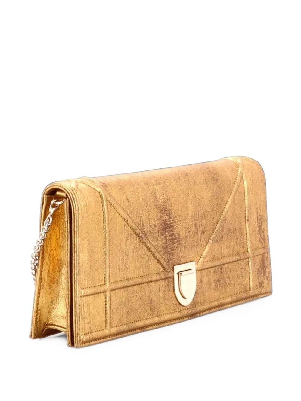 Christian Dior Pre-Owned Diorama Chain Leather clutch bag - Gold