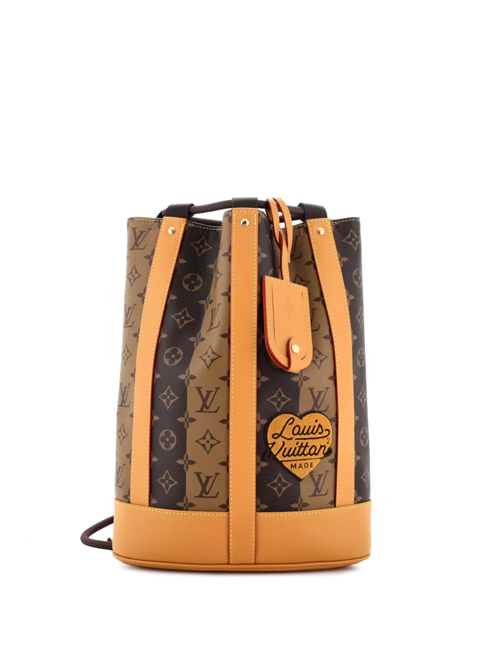 Louis Vuitton Pre-Owned Nigo Randonnee Limited Edition Stripes Monogram Canvas backpack - Brown