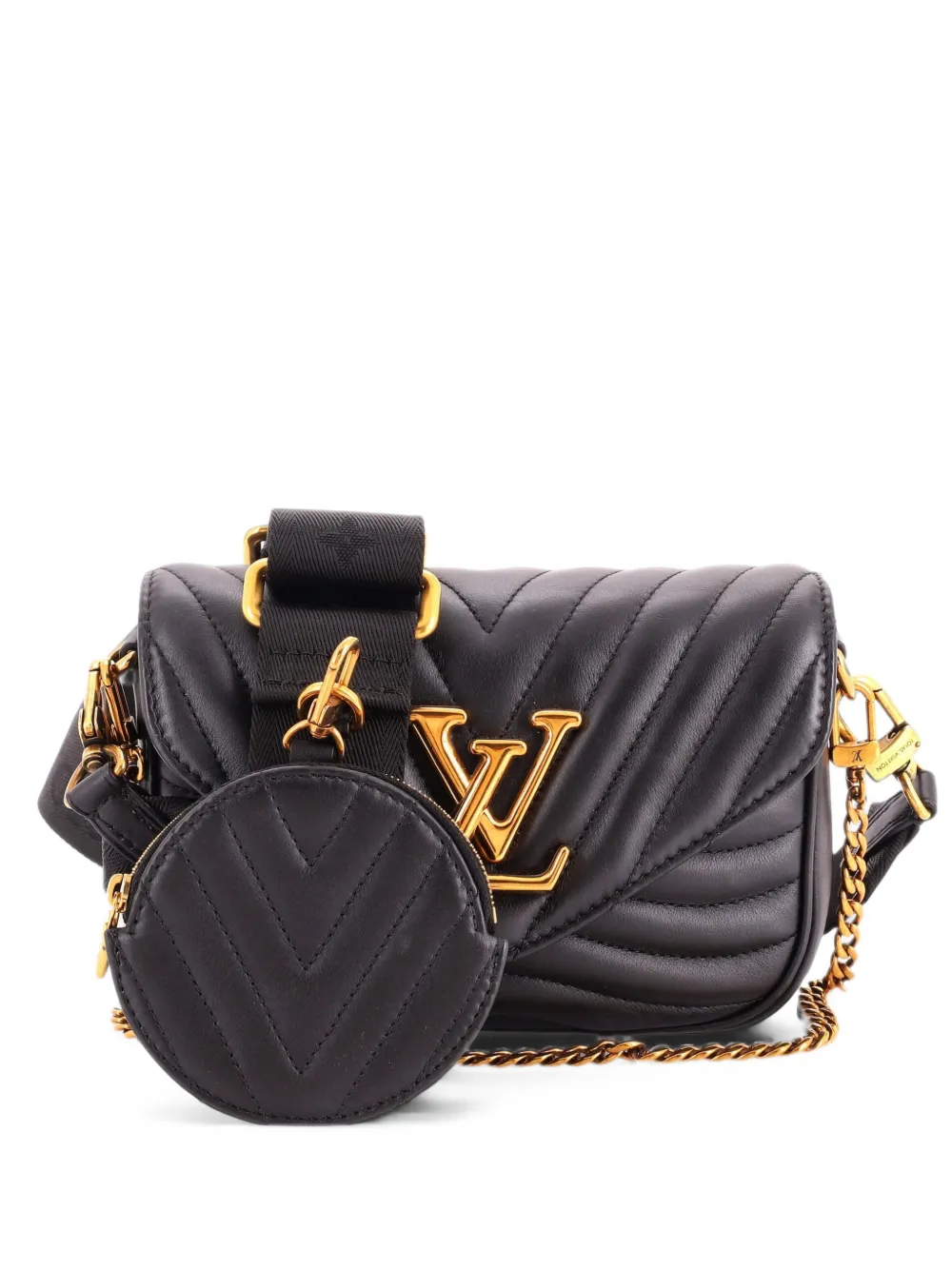 Louis Vuitton Pre-Owned New Wave Multi Pochette Quilted Leather crossbody bag - Nero